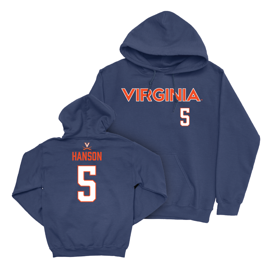 Virginia Baseball Navy Sideline Hoodie  - Luke Hanson