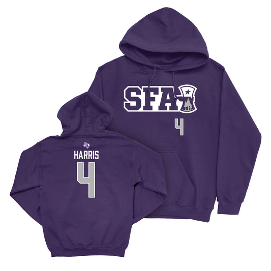 SFA Football Purple Sideline Hoodie   - Kylon Harris