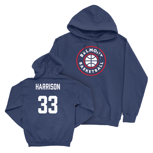 Belmont Women's Basketball Navy Hardwood Hoodie  - Carmyn Harrison