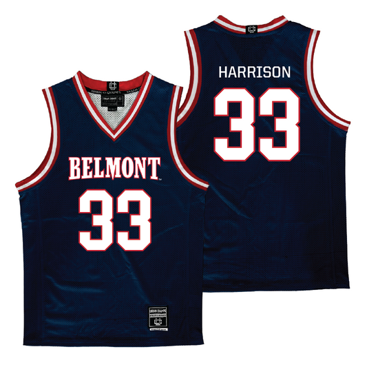 Belmont Women's Basketball Navy Jersey   - Carmyn Harrison