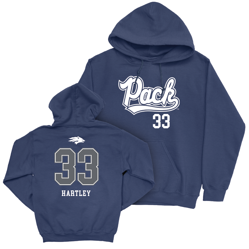 Nevada Women's Basketball Navy Script Hoodie  - Hannah Hartley