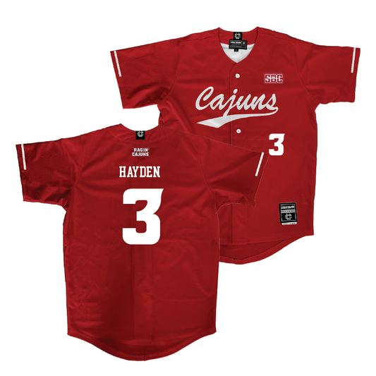 Louisiana Softball Vintage Red Jersey - Maddie Hayden | #3