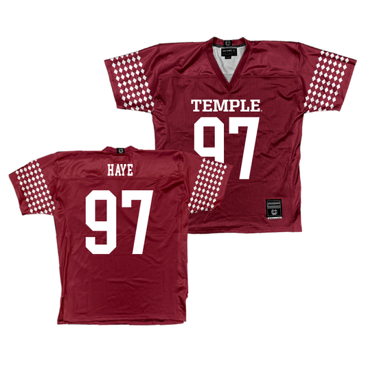 Temple Cherry Football Jersey - Allan Haye | #97