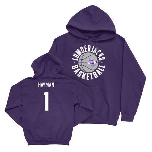 SFA Men's Basketball Purple Hardwood Hoodie  - Kyle Hayman