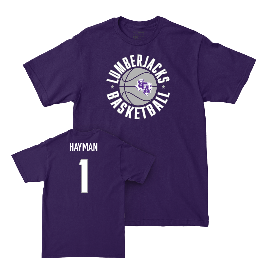 SFA Men's Basketball Purple Hardwood Tee  - Kyle Hayman