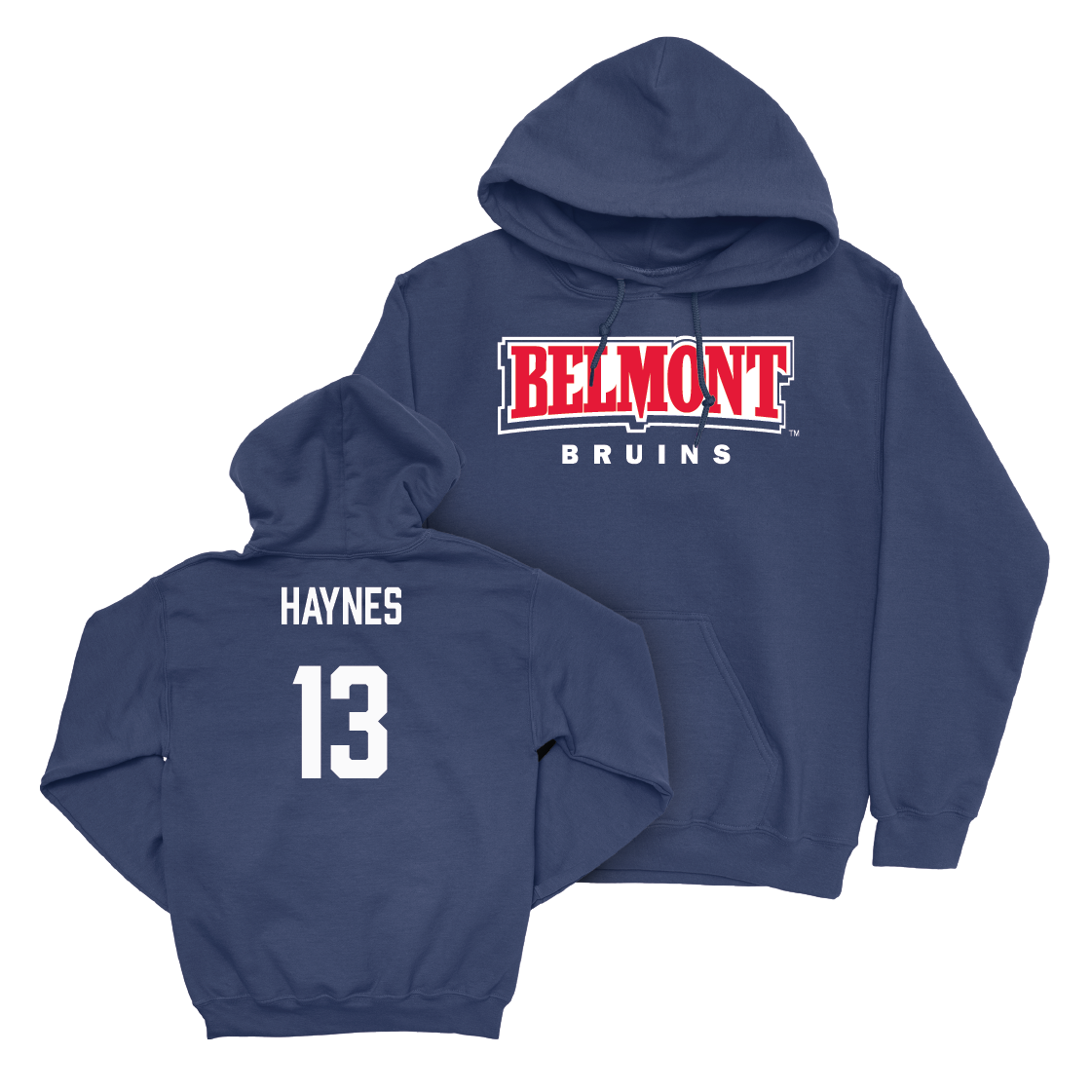 Belmont Men's Basketball Navy Belmont Hoodie  - Cooper Haynes