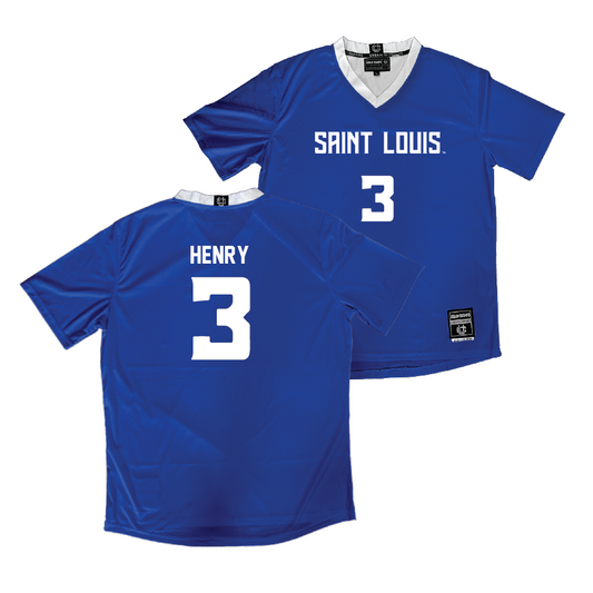 Saint Louis Men's Soccer Royal Jersey - Shon Henry