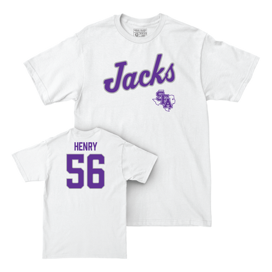 SFA Football White Script Comfort Colors Tee   - Jake Henry