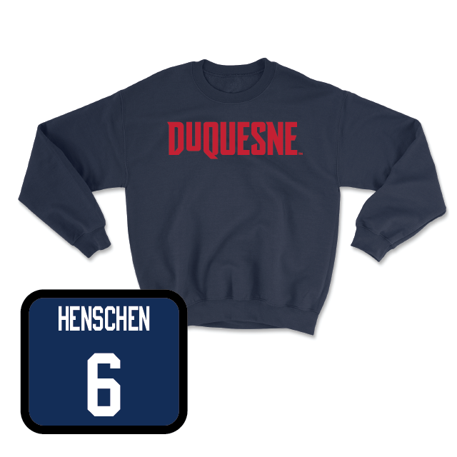 Duquesne Women's Volleyball Navy Duquesne Crew - Carsyn Henschen