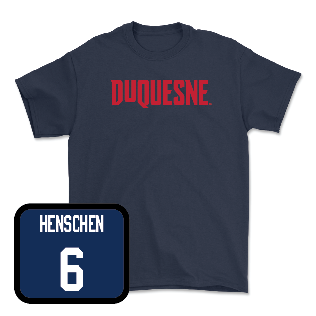 Duquesne Women's Volleyball Navy Duquesne Tee - Carsyn Henschen