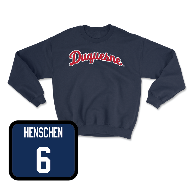 Duquesne Women's Volleyball Navy Script Crew - Carsyn Henschen