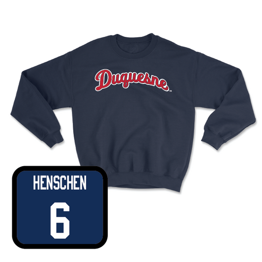 Duquesne Women's Volleyball Navy Script Crew - Carsyn Henschen