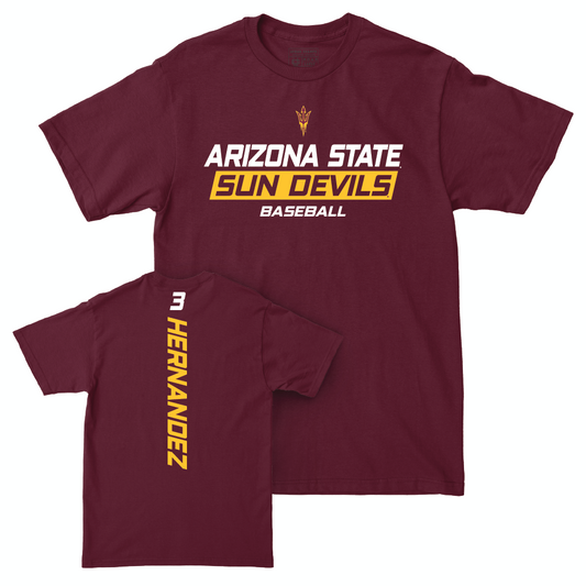 Arizona State Baseball Maroon Rush Tee - Jonathon Hernandez