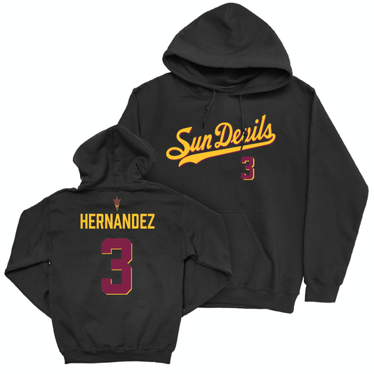 Arizona State Baseball Black Script Hoodie - Jonathon Hernandez