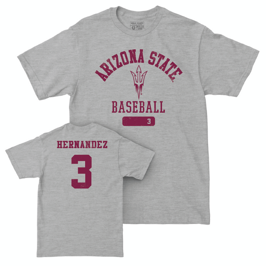 Arizona State Baseball Sport Grey Varsity Tee - Jonathon Hernandez