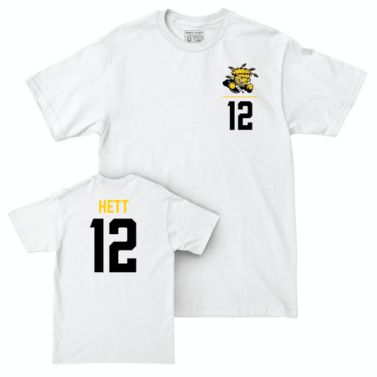 Wichita State Women's Volleyball White Logo Comfort Colors Tee  - Grace Hett