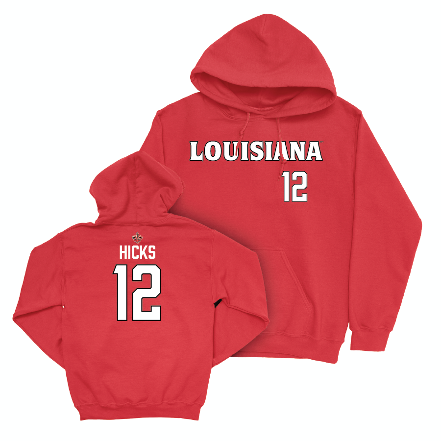 Louisiana Women's Volleyball Red Wordmark Hoodie  - Cami Hicks