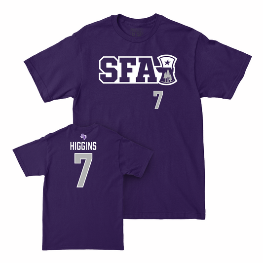 SFA Women's Beach Volleyball Purple Sideline Tee  - Lexie Higgins