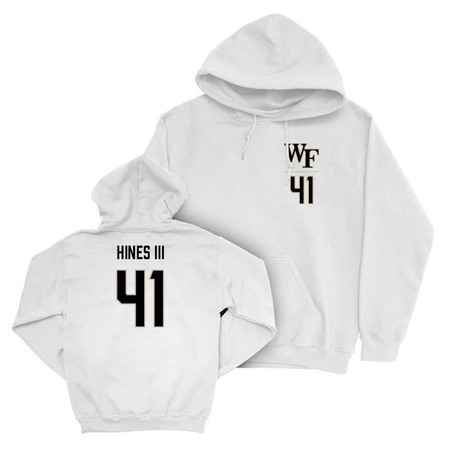 Wake Forest Football White Logo Hoodie  - Andrew Hines III