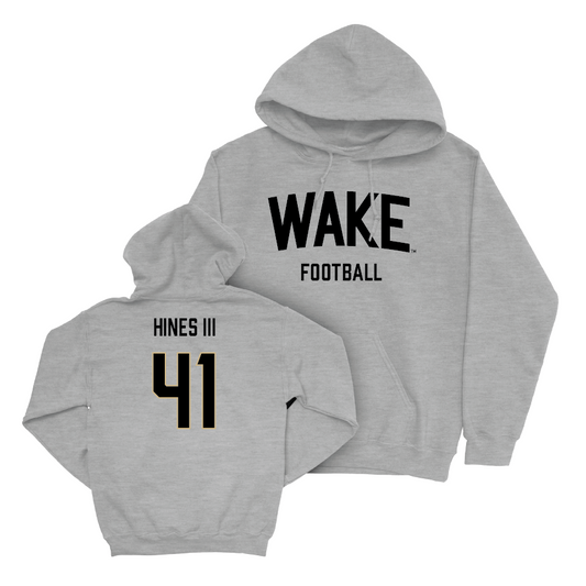 Wake Forest Football Sport Grey Wordmark Hoodie  - Andrew Hines III