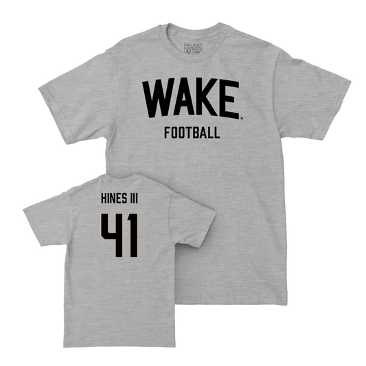 Wake Forest Football Sport Grey Wordmark Tee  - Andrew Hines III