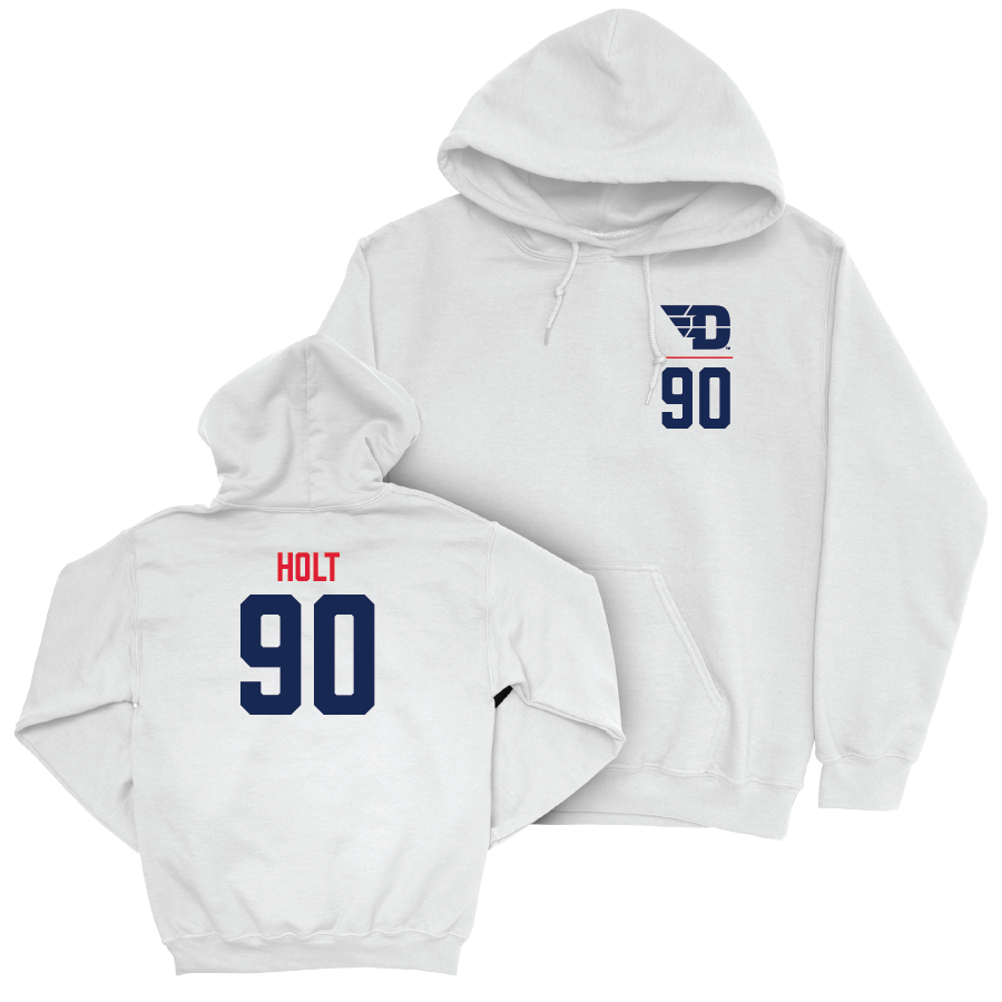 Dayton Football White Logo Hoodie - Will Holt