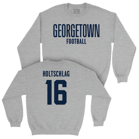 Georgetown Football Sport Grey Wordmark Crew - Jake Holtschlag