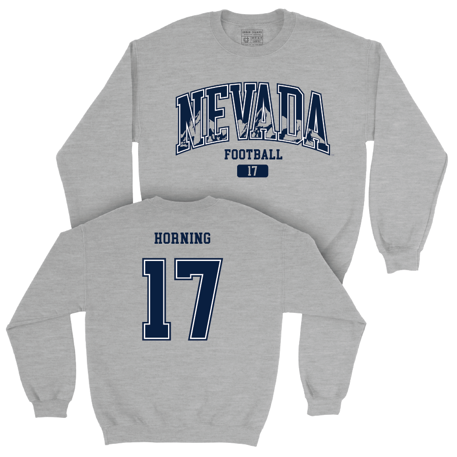 Nevada Football Sport Grey Arch Crew    - Baylor Horning