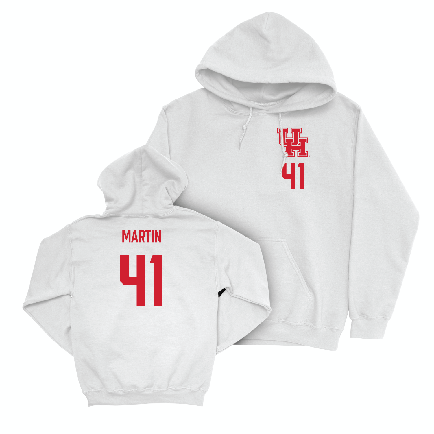 Houston Football White Logo Hoodie - Jack Martin Small