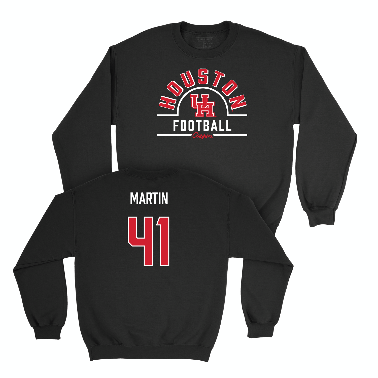 Houston Football Black Arch Crew - Jack Martin Small