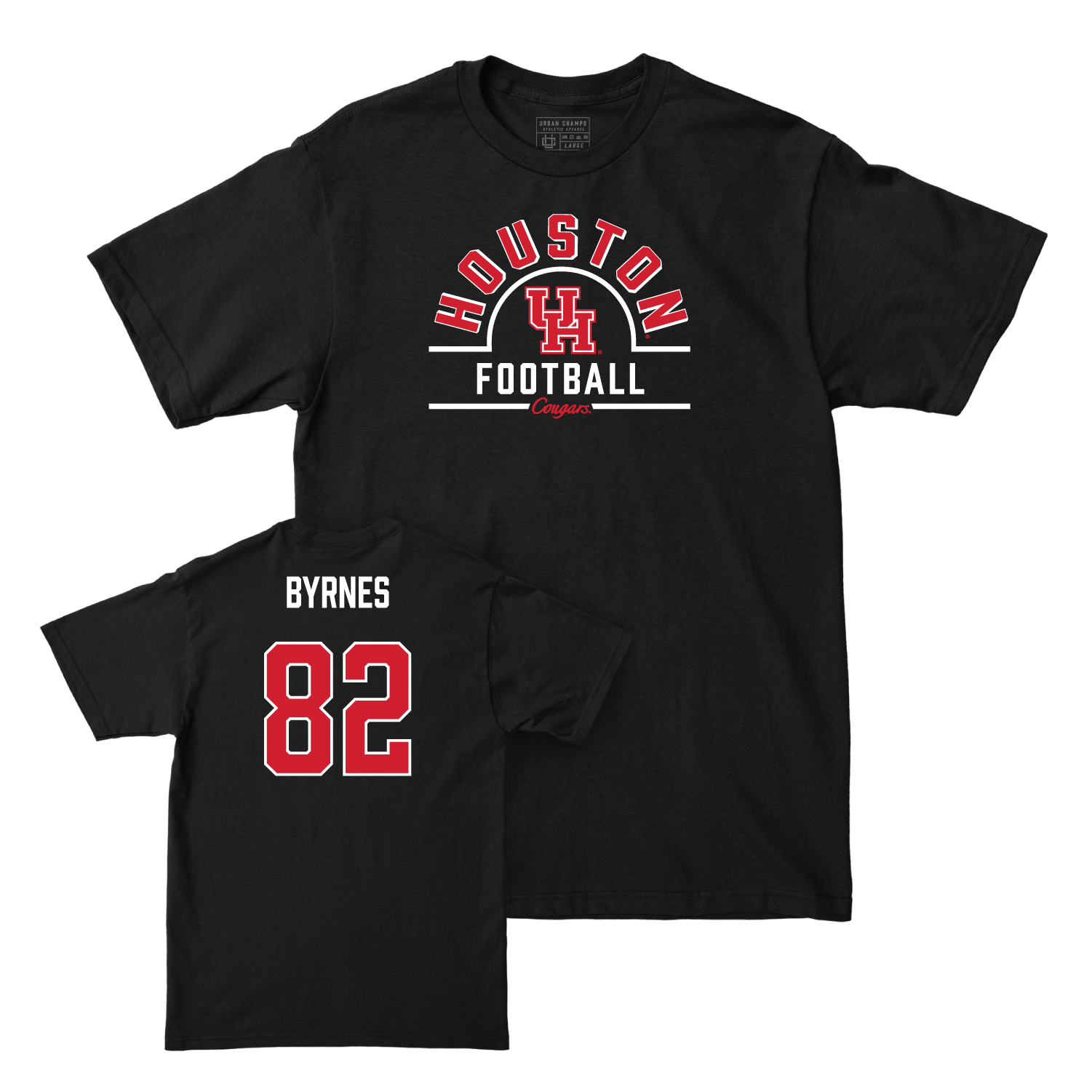 Houston Football Black Arch Tee - Matt Byrnes Small