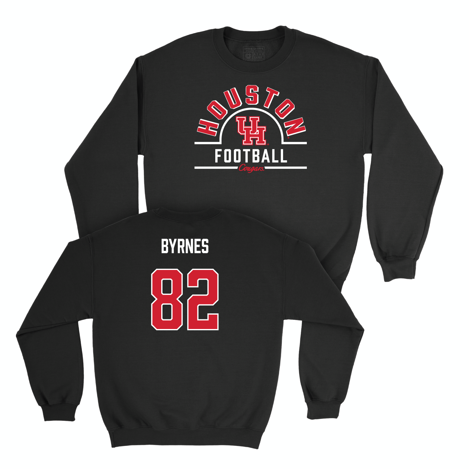 Houston Football Black Arch Crew - Matt Byrnes Small