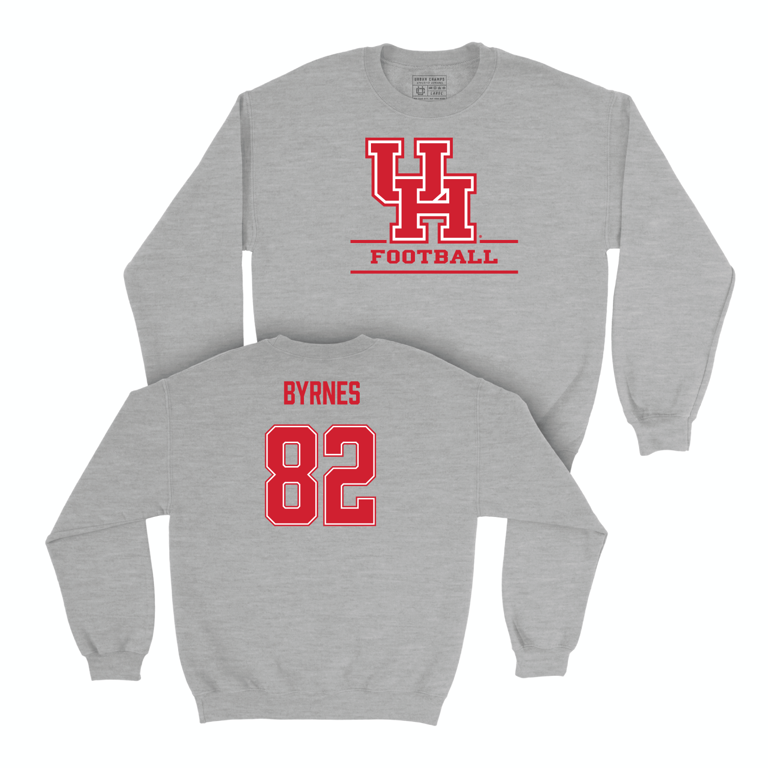 Houston Football Sport Grey Classic Crew - Matt Byrnes Small