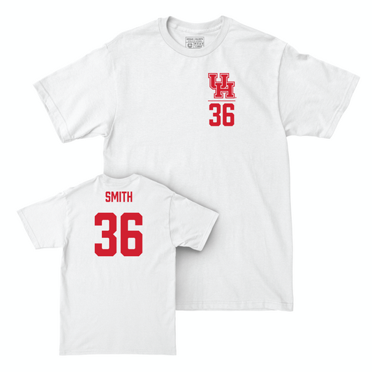 Houston Football White Logo Comfort Colors Tee - Sherman Smith Small