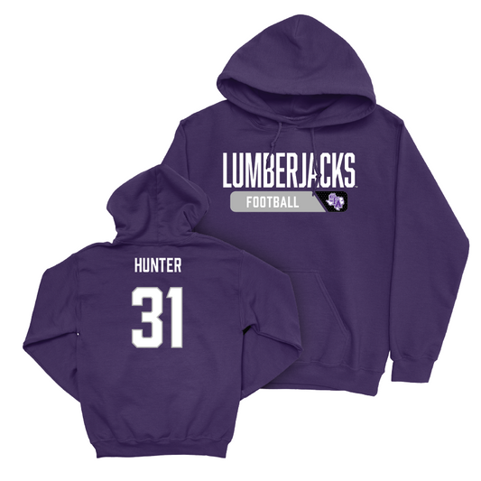 SFA Football Purple Staple Hoodie   - Jalon Hunter