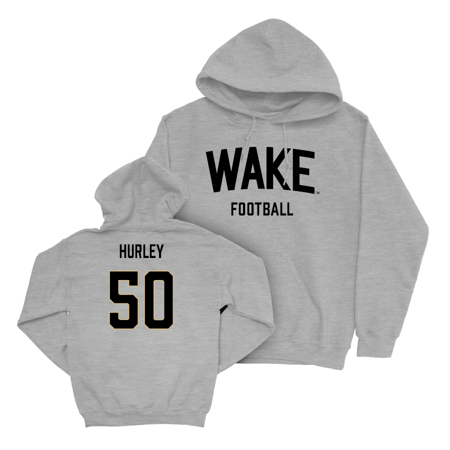 Wake Forest Football Sport Grey Wordmark Hoodie  - Dallas Hurley