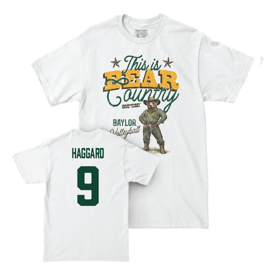 Baylor Women's Volleyball 'This is Bear Country' White Comfort Colors Tee  - Ava Grace Haggard