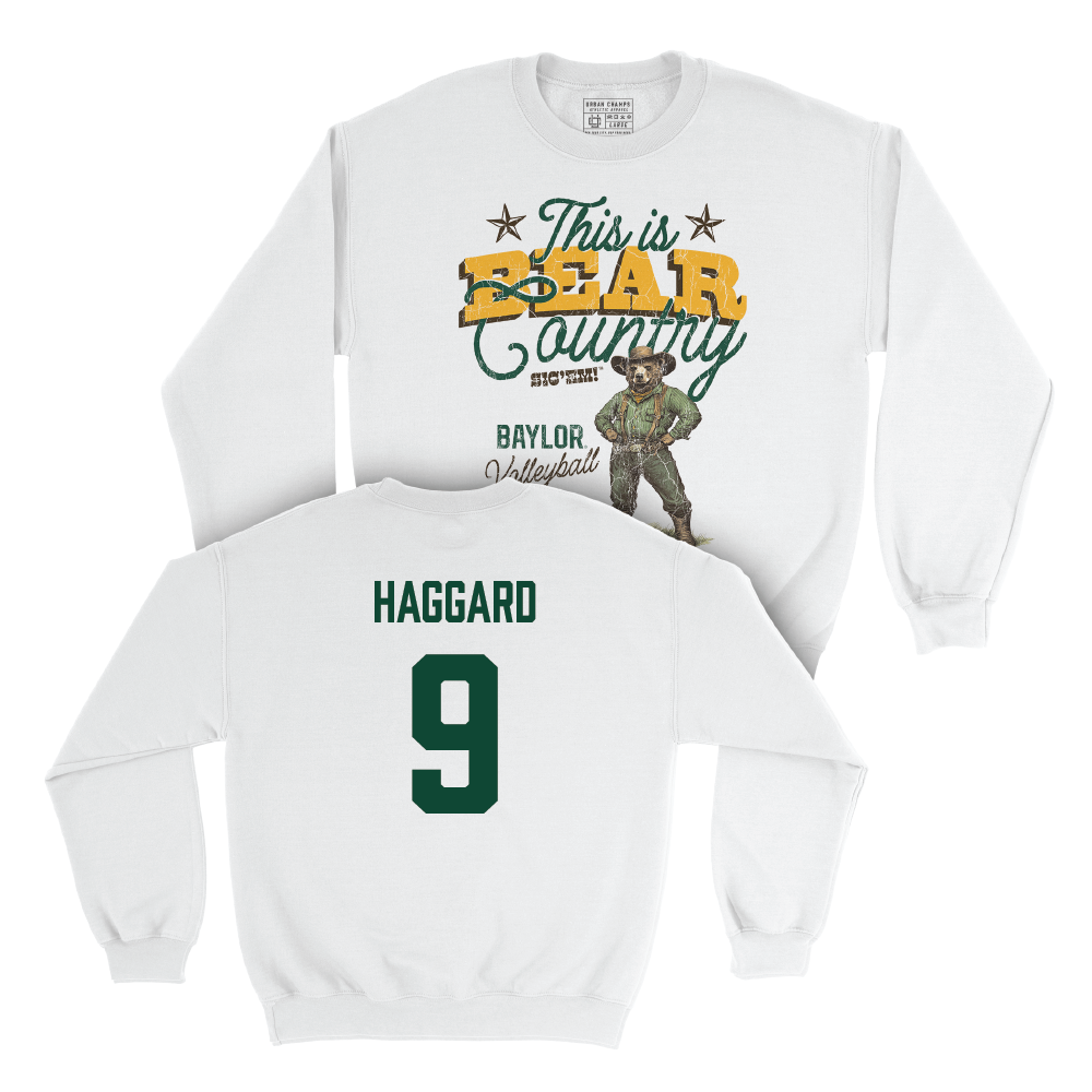 Baylor Women's Volleyball 'This is Bear Country' White Crew  - Ava Grace Haggard