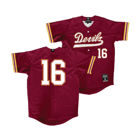 Arizona State Baseball Maroon Jersey - Wyatt Halvorson