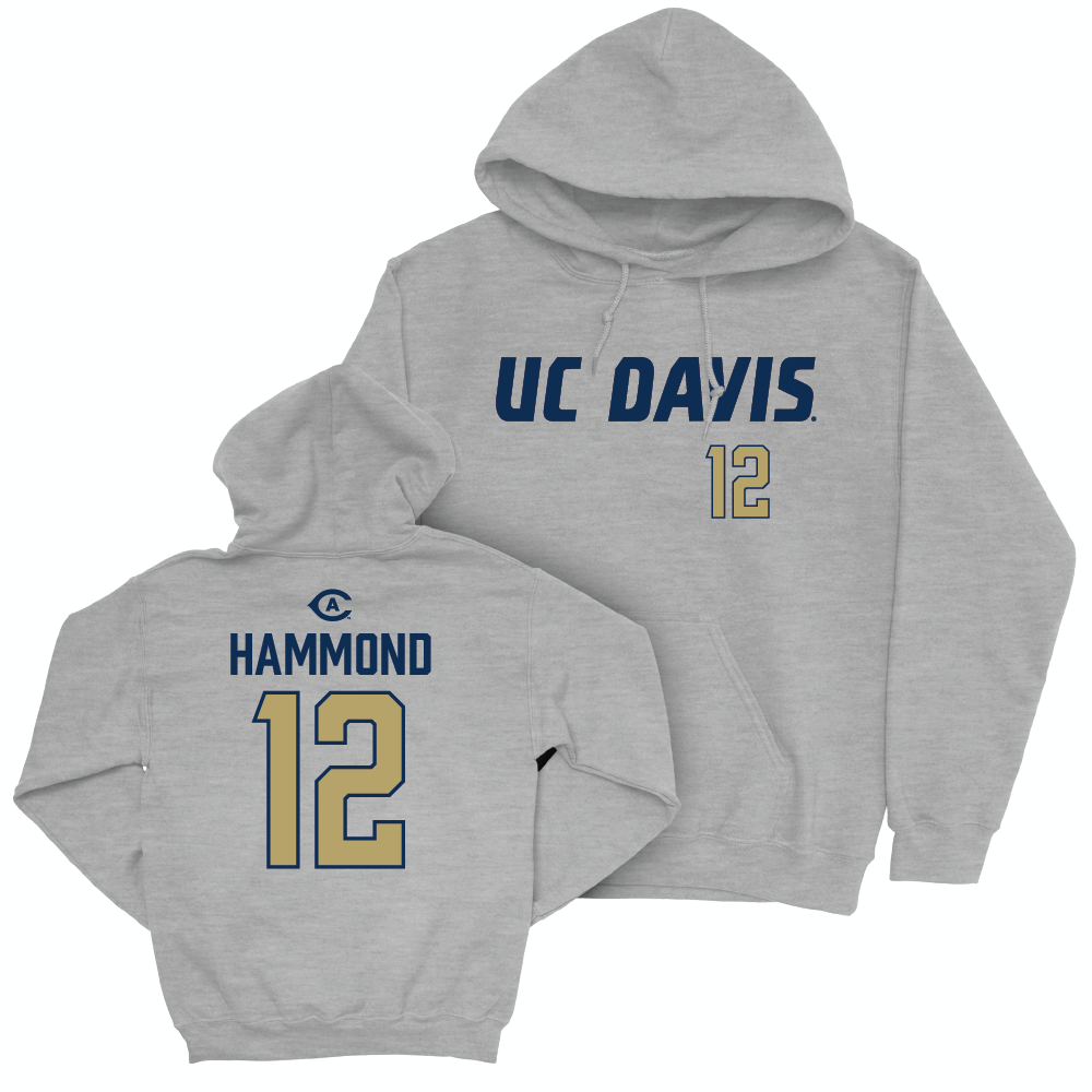 UC Davis Men's Soccer Sport Grey Aggies Hoodie - Carson Hammond | #12