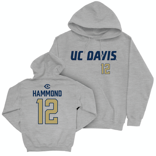 UC Davis Men's Soccer Sport Grey Aggies Hoodie - Carson Hammond | #12