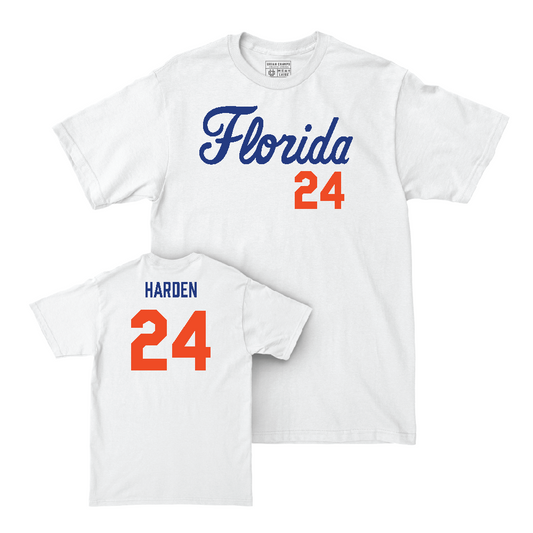 Florida Women's Volleyball White Script Comfort Colors Tee  - Lauren Harden