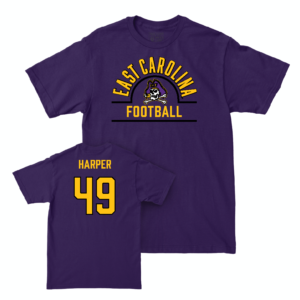 East Carolina Football Purple Arch Tee   - Alex Harper