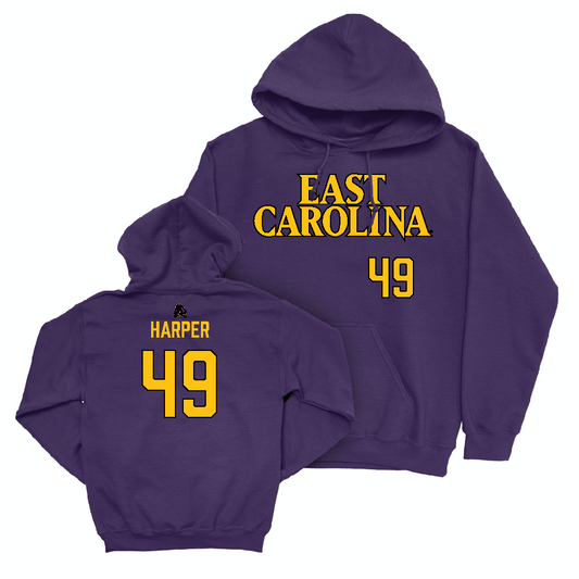 East Carolina Football Purple Sideline Hoodie   - Alex Harper