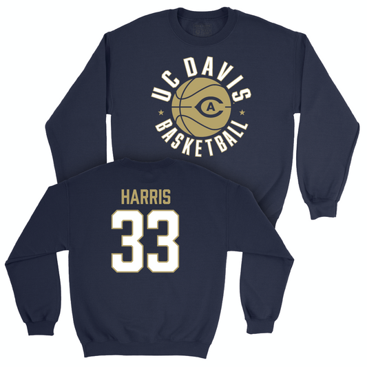 UC Davis Women's Basketball Navy Hardwood Crew - Mazatlan Harris | #33