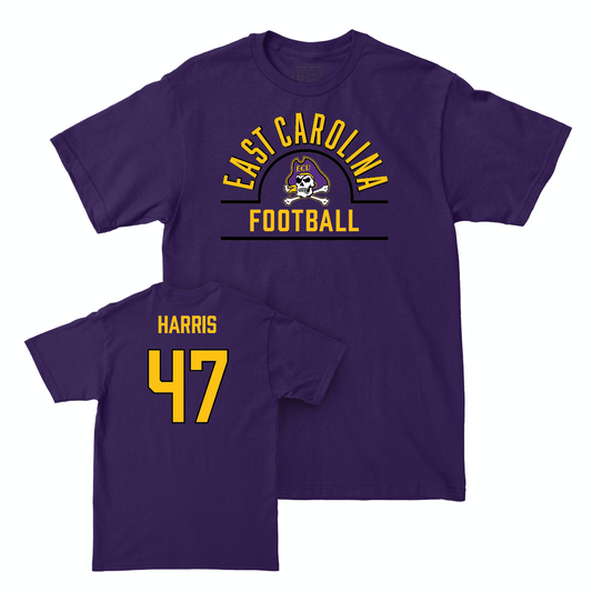 East Carolina Football Purple Arch Tee   - Rahjai Harris