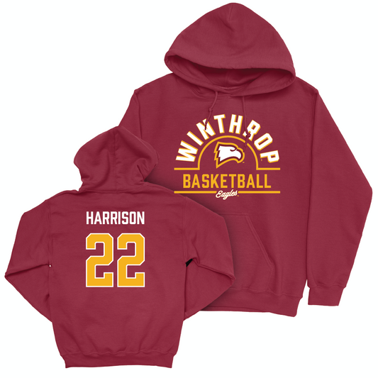 Winthrop Men's Basketball Maroon Arch Hoodie - Henry Harrison