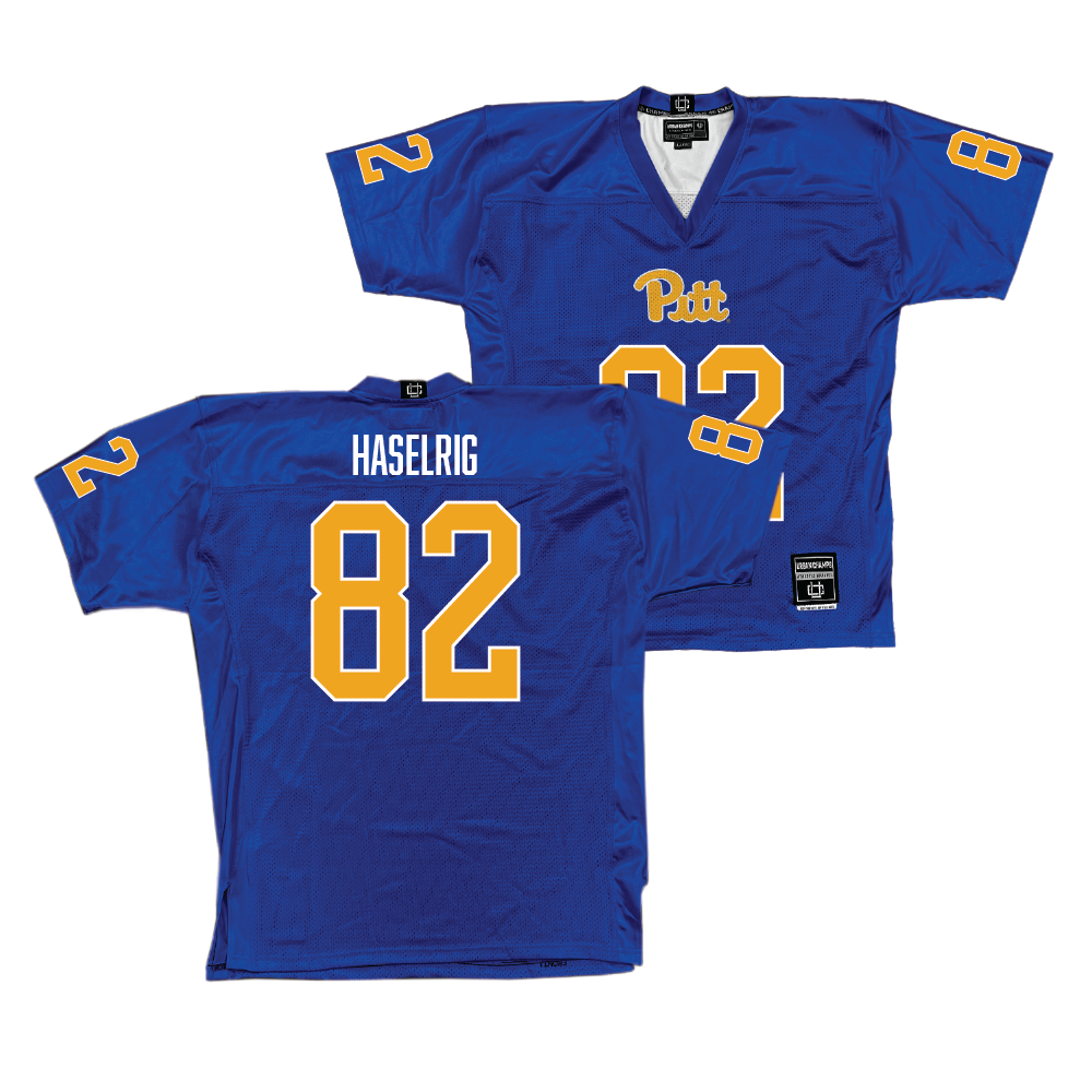 Pitt Football Blue Jersey - Benny Haselrig | #82