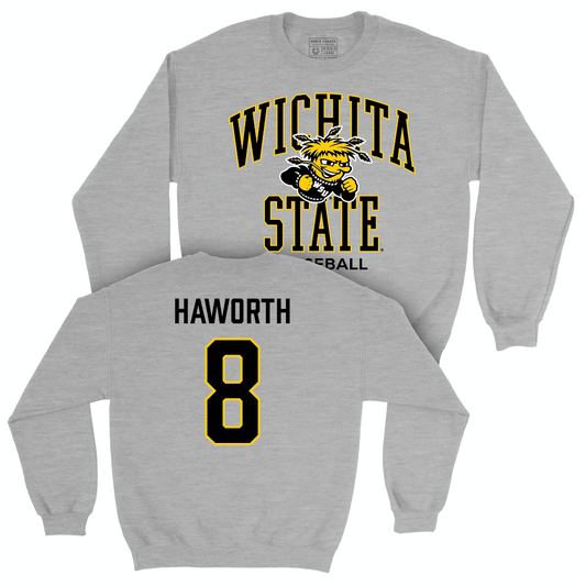 Wichita State Baseball Sport Grey Classic Crew - Lane Haworth