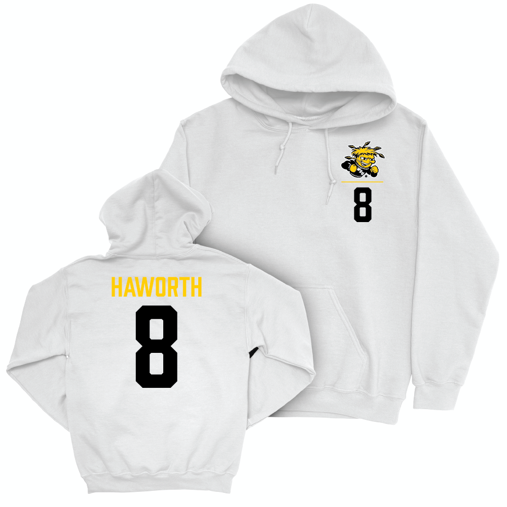 Wichita State Baseball White Logo Hoodie - Lane Haworth